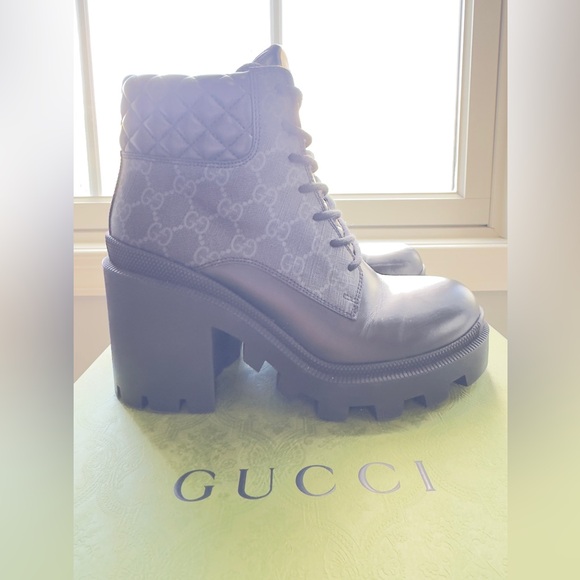 Gucci Apollo GG Supreme Samoa quilted combat boots - Picture 4 of 11